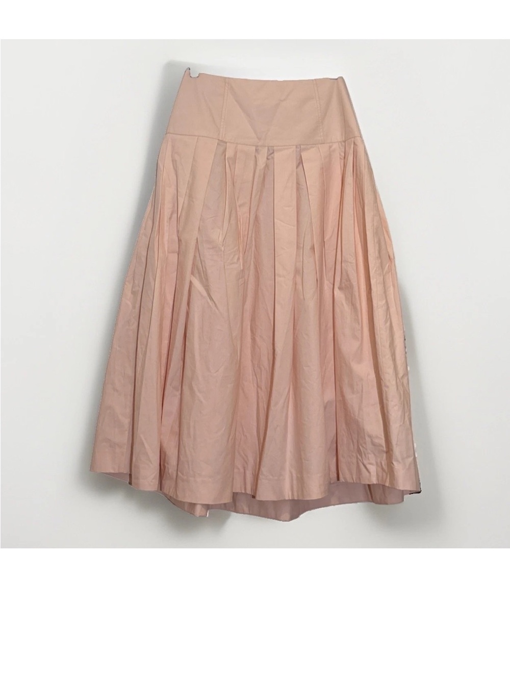 J.Crew Light Pink A-Line Midi Skirt Pleated Size 4 Side Zip